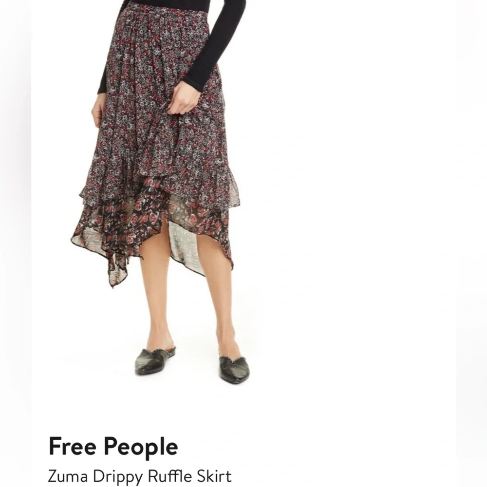 Free People Zuma Drippy Ruffle Skirt - Picture 1 of 3